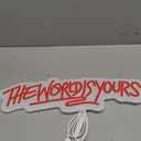 The World Is Yours Neon Sign for Wall Decor USB Power Dimmable LED Light Signs for Bedroom Game Room Mens Cave Beer Bar Wedding Birthday Empowering Party Letters Neon Light Up Sign For Office Graduation Birthday Gift for Women Man Teens (Neon WIY Red)