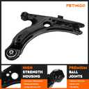 Front Lower Control Arms w/Ball Joints Replacement Suspension Kit for Beetle 2001-2010, for Golf 2003-2006, for Jetta 2001-2005 (10PCS)