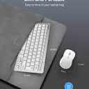 TECKNET Wireless Keyboard and Mouse Combo, Mini Cordless Computer Keyboard and Mouse Set 2.4GHz, Silent Adjustable 1600 DPI, Quiet Click, Lag-Free for Computer, Laptop, PC, Windows, Mac, Chrome OS(SS)