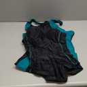 beautyin Women's One Piece Athletic Racerback Swimsuit Slimming Bathing Suit (3X-Large Plus, Black Green)