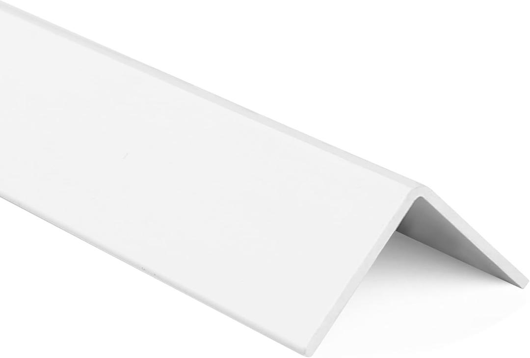10 Pack Wall Corner Guards, Vinyl 1-1/8" x 48" Trim Protectors, Paintable Corner Molding for Wall Furniture Cabinet Door Countertop Protection, Easy Install