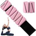 Ankle Weights Set of 2 (1 lb/2 lb/3 lb Each) Adjustable Wrist Weights for Women Men Wearable Arm Leg Weight for Pilates, Running, Walking, Workout, Yoga (Pink)