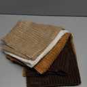 MIULEE Brown Throw Pillow Covers 20x20 Inch Set of 4 Boho Farmhouse Cushion Cases Neutral Gradient Corduroy Pillow Cases with Invisible Zipper Patchwork Home Decor for Couch Sofa Bed