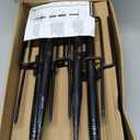 Zoegi 4 Pack 10Ft String Light Poles,Light Poles for Outside Lights with Fork,Outdoor Brackets Hanging Lights,Metal Stand for Deck Patio,Backyard,Wedding,Deck,Party