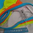 popvil Women's One Piece Swimsuits Tummy Control - Adjustable Strap Bathing Suit - Neon Color Block Sexy Sport Swim Suits,Hot Pink, Medium