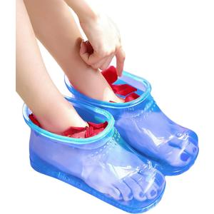 WMHYLYH Movable Foot Soaker, Portable Feet Soaking Tub Massage Foot Bath Shoes, Bath Massager Basin Pedicure Feet Spa Shoes for Thermal Massage to Promote Blood Circulation (Medium, Blue)