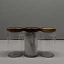 KOSKIMER Coffee and Sugar Container Set, Glass Coffee Jars with Wooden Lids and Scoops, Decorative Sugar Tea Creamer Canisters for Kitchen Countertop (25oz)
