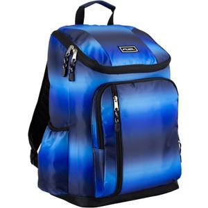 FUEL Durable Top Loader Outdoor Backpack w/Adjustable Straps, Multiple Compartments, Perfect for Travel, Hiking, Work, Classroom, Commuting - Blue Ombre