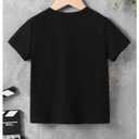 RoseSeek Boy's Number Graphic Tees Crew Neck Short Sleeve T Shirts Casual Tops Streetwear Black 4Y (Black)