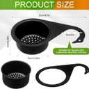 Teenyyou 2 Pcs Stainless Steel Sink Strainer Basket 15 Oz Multifunction Hanging Sink Colander Drain Basket Faucet Upgrade Quick Draining Kitchen Tool for Fruit Vegetable, 8.7 x 3.9 x 2.3 Inch