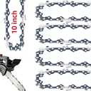 5 Pack 10 Inch Chainsaw Chain 3/8" LP Pitch .043" Gauge 40 Drive Links, Fits For Milwaukee Pole Saw Chain,EGO PSA1000Fits for Ryobi 10 Inch Chainsaw Chain Worx WG322, LCS1020, CMCCS610D1 - R40