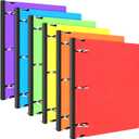 INFUN 1.5 Inch Telescoping 3 Ring Binder, 6 Pack Portable Plastic Binder with Telescoping Spine, Holds 8.5" x 11" Paper, Assorted ColorsPerfect for School, Office & Home