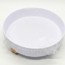 White Corrugated Ribbed/Fluted Round Cake Board & Pastry Tray