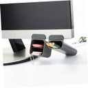 Ciieeo Creative Diy Screen Pen Holder Set with Strong Adhesive for Computer Monitor and Desk Space-Saving Desktop Organizers for Office Supplies Easy to Remove without Surface Damage 3 Pieces Gray