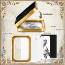 Wenqik Vintage Picture Frames 4x6 Inch Antique Gold Frames with Glass Double Hinged Vertical Picture Frame Display Sets Ideas for Tabletop and Wall Hanging Mount Ornate Retro Home Decor Party Supplies