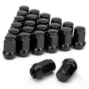 M12x1.5 Lug Nuts Fit for Toyota Tacoma Tundra 4Runner Sequoia FJ Cruiser Land Cruiser, 24PCS 121.5 Locking Lug Nuts Black Closed End Bulge Acorn Cone Seat for Aftermarket Wheels