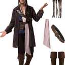 Spooktacular Creations Halloween Pirate Costume Men, Captain Smuggler Deluxe Outfit for Cosplay Themed Parties (Medium)