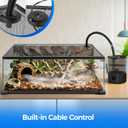 REPTI ZOO Terrarium Screen Cover with Cable Control for Reptile & Aquarium Tank, 36x18 inch Durable Steel Frame & Mesh Top for Reptile & Turtle & Fish Tank
