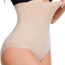 Tummy Control Shapewear Panties for Women High Waisted Shapewear Underwear Panty Girdle Seamless Body Shaper Briefs (X-Small-Small, Nude)