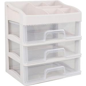 Storage Boxes Makeup Organizer with Drawers Clear Cosmetic Display Table Storage Box Case Lipsticks Brushes Holder for Bedroom Dressing (Color : 3)