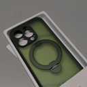 Magnetic for iPhone 16 Pro Case,[Unbreakable & Magnetic Stand] [Military-Grade Protection] [Phone Case Compatible with MagSafe] Slim Translucent Matte Shockproof Phone Cover, Deep Green