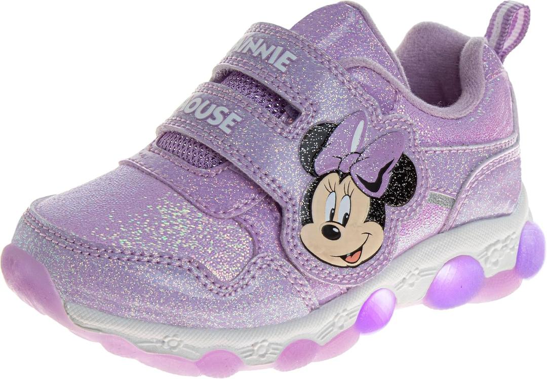 Josmo Girls Minnie Mouse Sneaker (Little Big Kid), Purple, 9 Toddler