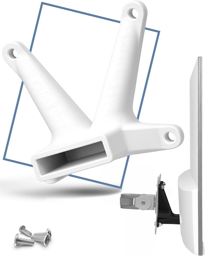 3IDEE VESA Adapter Compatible with HP Monitor (22f, 22es, 22ea, 24f, 24fw, 24es, 24er, 24ea, 27f, 27fw, 27es, 27er, 27ea) - Including Screw Set - 75x75 mm (White)