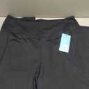 SEAJOJO Womens High Waist Yoga Pants Stretchy Casual Trousers Straight Leg Pull On Side Pockets Black, XL