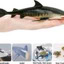 6PCS 5-7" Realistic Shark Figurines Toy for Toddlers 3-5 5-7, Large Ocean Animal Bath Toys for Kids Ages 4-8, Sharks Cake Toppers & Birthday Party Favors & Gifts for Boys & Girls