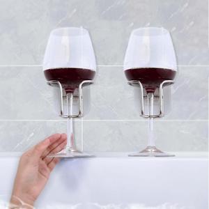 2 Pack Shower Beer and Bathtub Wine Glass Holder, Mounted Bath Cup Holder for Beer, Wine, Beverage Water Shower Caddy for Bathroom, Kitchen, Stainless Steel Bathtub Accessories