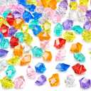 DomeStar 150PCS Multicolored Acrylic Fake Gems, Crushed Ice Rocks Pirate Treasure Jewels Vase Fillers, Table Scatter, Sensory Bin Filler, Photo Props, Valentine's Day Decorations, Pirate Party Favors