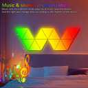 LED Triangle Light Panels - 8Pack RGB Wall Light Remote & App Control Multicolor Effects Music Sync DIY Smart Panel Modular Gaming Light for Music for Room Bar Decor Gaming Setup
