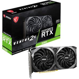 MSI GeForce RTX 3060 Ventus 2X 12G OC, Gaming Graphics Card - NVIDIA RTX 3060, 12GB GDDR6 Memory, 192-bit, 15 Gbps MSI GeForce RTX 3060 Ventus 2X 12G OC, Gaming Graphics Card - NVIDIA RTX 3060, 12GB GDDR6 Memory, 192-bit, 15 Gbps