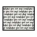 You Are My Sunshine Lyrics Canvas Print Art Print Rustic Wall Art Cute Poster Painting Trendy Home Decor Wall Decoration for Living Room Bedroom Apartment (Black Framed,8L x 12W)
