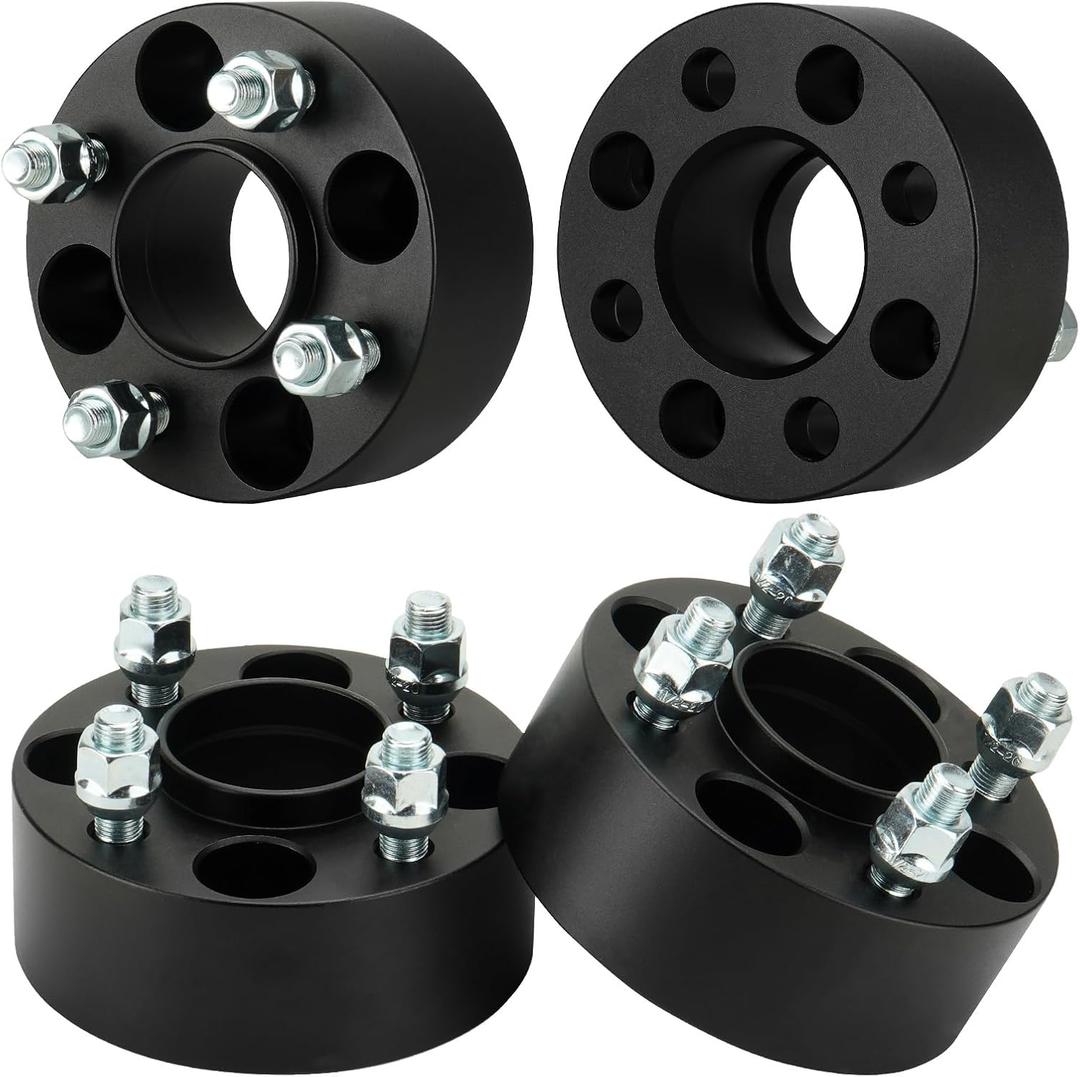 Youxmoto 2inch 4x100 & 4x101.6 Wheel Spacers Fit for Golf Cart EZ GO EZGO Club Car, 62mm 2" Hub Bore Wheel Adapters with 1/2" x20 Studs, 4PCS