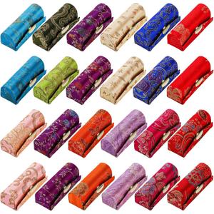 TOPZEA 24 PCS Lipstick Holder Case with Mirror, Lip stick Storage Case Mini Portable Floral Jewelry Holders Box Cosmetic Makeup Travel Cases for Purse, Party favor, Return Gifts, Random Colors