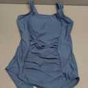 BAVEDER Girls Swimsuit One Piece Swimsuits Solid Ruched Bathing Suit for Girls Full Coverage Modest Padded Swimwear 9-16y