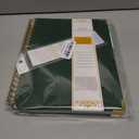 Graph Paper Notebook, 8.5" x 11" Spiral Notebook, 300 Page Hardcover Graphing Notebook for School, Leather Notebooks for Work, Engineering, Thick Large A4 Grid Notebook, 5 Squares, 24Pcs Tabs, Green