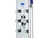 Blue Ocean 52" Aluminum SPA392M Shower Panel Tower System with Rainfall Shower Head and 8 Adjustable Massage Jets
