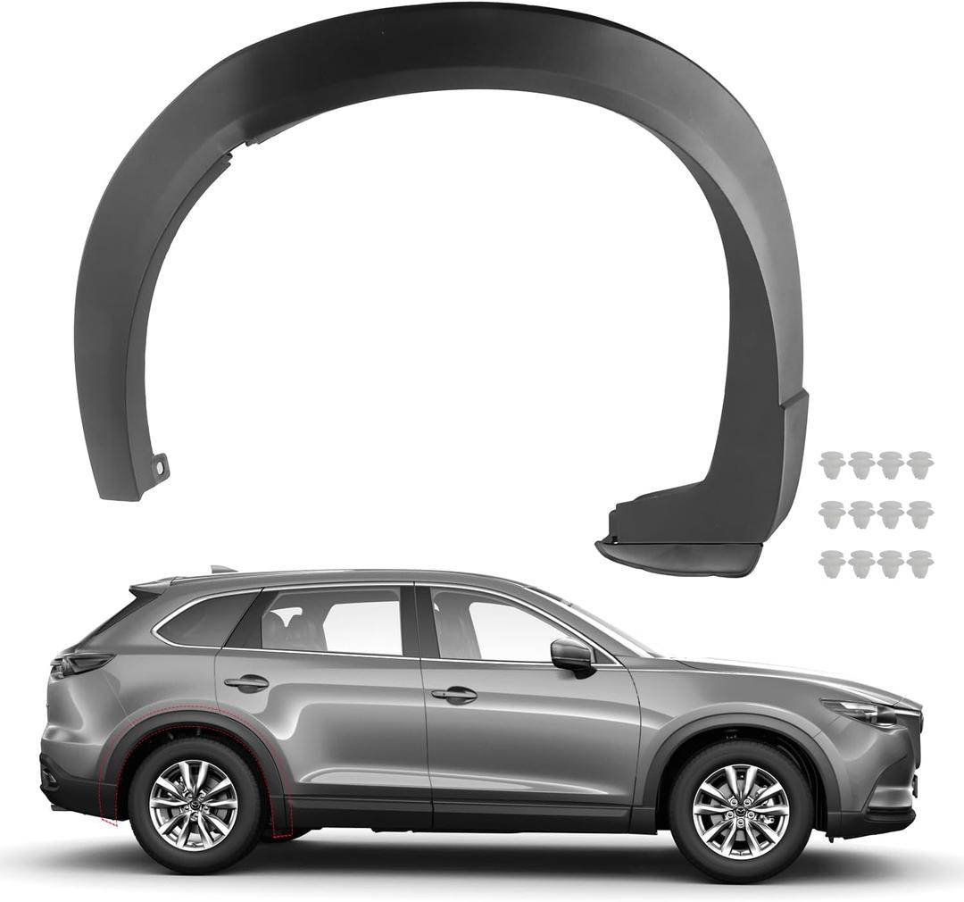 Rear Right Side Wheel Fender Molding Trim Compatible with Mazda CX-9 2016-2023# TK48-51-W50F TK48-51-W50H TK4851W50F TK4851W50H Rear Right Wheel Arch Molding