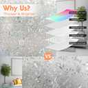 Hilarious Privacy Window Film, Tulip Window Vinyl, Stained Glass Static Stickers, 3D Decorations for Glass Windows, Removable Window Covering, Adhesive-Free Stickers (23.6'' x 118'')