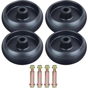 4 Pack GX10168 Deck Wheel for John Deere Z425 Z445 Z355E Tractors | Replace John Deere GX10168 Gauge Wheel with Hardware for D110 D130 D140 D170 L110 L120 L130 LA115 LA135 LA145 Z225 Z335E Z345