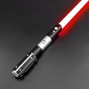 X-TREXSABER RGB Light Saber with Force FX 12 Colors Changeable, 16 Smooth Swing Sound Fonts,Gesture Control Light Saber for Adults and Kids Heavy Dueling (Black)