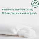 Flat Ultra Thin Bed Pillows King Size Pillow Set of 2 Extra Soft Down Alternative for Stomach Back Sleeper White 20x36inches