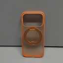 TORRAS 360 Magnetic Stand for iPhone 17 Pro Case, [Fit for MagSafe] [Rotatable Ring Kickstand] [4X Mil-Grade Shockproof] Slim Phone Cover, Camera Button, Cosmic Orange, Translucent, Ostand O3 Fitness