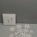 Bucherry 12 Pcs Wooden Snowflake Table Decor 3D Snowflake Tabletop Signs and Centerpiece for Christmas Xmas Winter Wonderland Decorations Home Party(White)