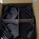 Fly Fans for Tables, Fly Repellent Fan Outdoor Indoor Keep Flies Away, Fly Repellent Fans for Tables with Holographic Blades for Picnic, Party, Restaurant, Kitchen, and BBQ, 4 Pack Black