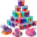 Galaxy Slime Putty 24pack Toy Party Favors for Girl, Non-Sticky, Stress Relief Toy for Boys, Easter Basket Stuffers, Christmas Stockings