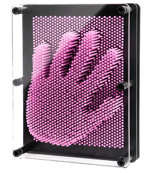 ENJSD 3D Pin Art Sensory Toys for Kids 5-7, Pin Art Board Impression Sensory Toys for Kids with Autism, Autism Gifts for Autistic Children Age 3, 4, 5, 6, 7, 8, 9, 10+ Years Old Boys Girls (Pink)