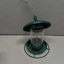 Metal Roof Bird Feeder for Outdoors - 360 Feeding Perch. Green